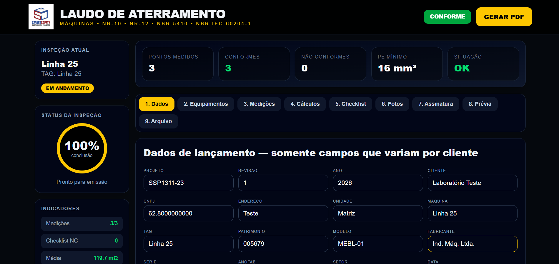 Laudo de Aterramento